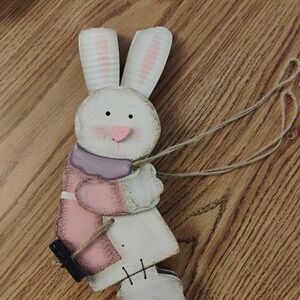 Source Unknown Pink and White Bunny Decor